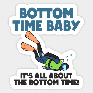 It's All About Bottom Time Baby Scuba Diving Gift Sticker